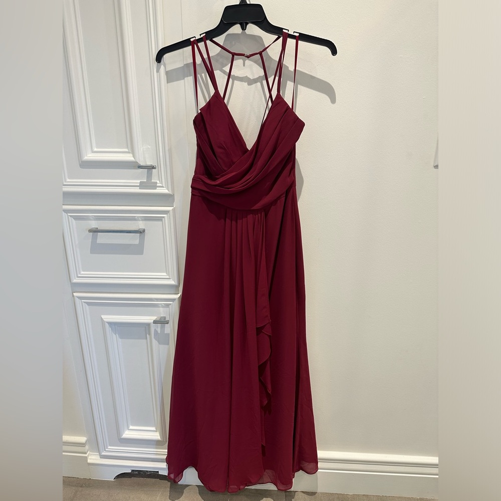 Hayley Paige Occasions, style 5712, size 4, burgundy